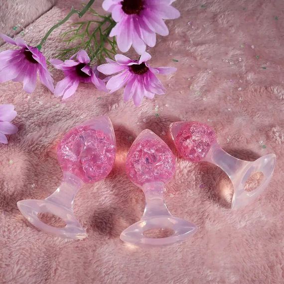 Анальна пробка Liebe Seele Heart-shaped Crystal Anal Plug - Pink Medium Sex Aura | Зображення 4