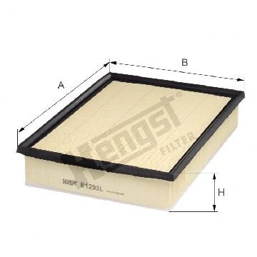 Фильтр воздушный Lexus GX 4.0/4.6 i 10- / Toyota FJ Cruiser 4.0 i 05-14 / Prado 4.0 i 09-, Hengst, E1293L,