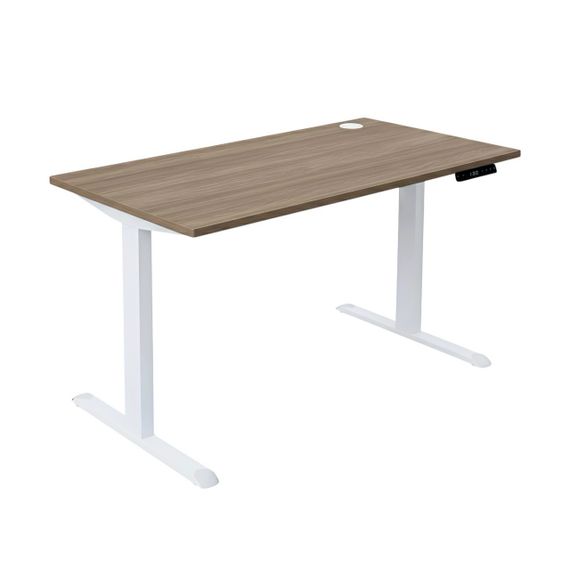 Стіл із електричним регулюванням висоти, одномоторний, з однією заглушкою, білий каркас, 1400х700х718-1178 мм