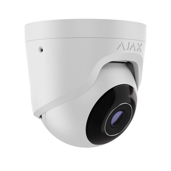 8 Mp дротова охоронна IP-камера Ajax TurretCam (8 Mp/4 mm) White