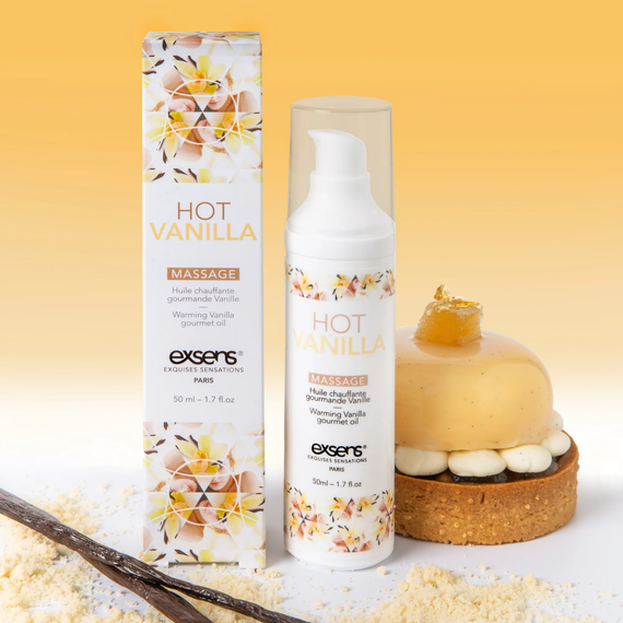 Масажна олія EXSENS Hot Vanilla 50мл розігріває, без цукру, без парабенів, їстівна | Зображення 5