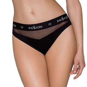 Трусики з прозорою вставкою Passion PS006 PANTIES S, black Sex Aura