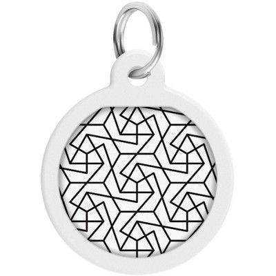 Адресник для животных WAUDOG Smart ID с QR паспортом "Геометрия", круг 25 мм (0625-0202)