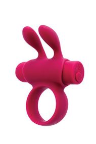 Ерекційне віброкільце S Pleasures Premium Rabbit Ring, рожеве, зі знімною віброкулею та вушками