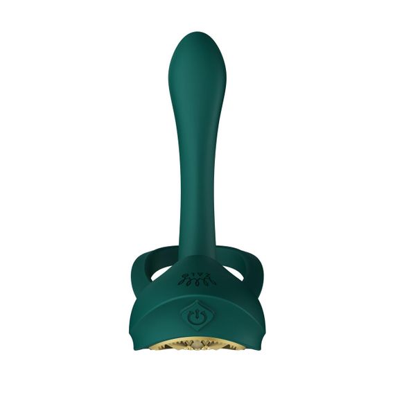 Смарт-ерекційне кільце Zalo - BAYEK Turquoise Green, подвійне з ввідною частиною, пульт ДК Sex Aura | Зображення 5