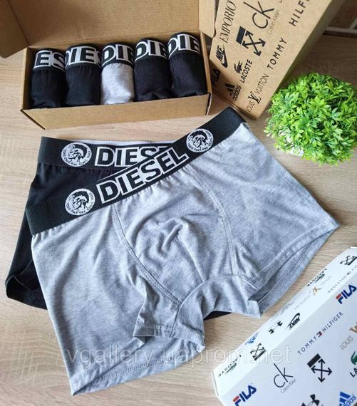 Набір чоловічої білизни Diesel Чоловічі бавовняні труси боксери Дизель у наборі 3 шт | Зображення 1