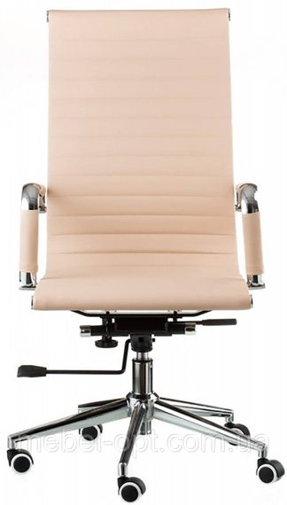 Крісло Solano 4 artleather beige репліка крісла Eames Style HB Ribbed Office Chair EA | Зображення 1