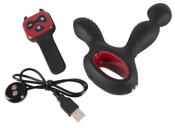 Вибростимулятор простаты с ротацией и подогревом You2Toys Silicone Prostate Plug, черный Sex Aura | Зображення 2