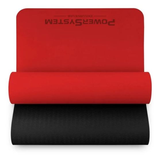 Килимок для йоги та фітнесу Power System PS-4060 TPE Yoga Mat Premium Red (183х61х0.6) (4060RD-0) | Зображення 9