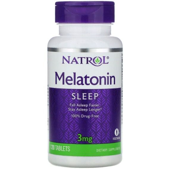 Мелатонін для сну Natrol Melatonin 3 mg 120 Tabs NTL-00511