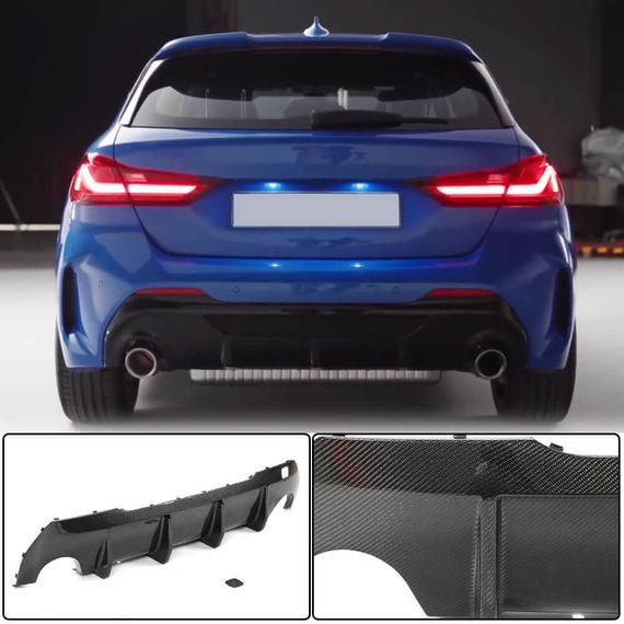 Дифузор заднього бампера (для M-Sport, Карбон) для BMW 1 серія F40 2019-2024 рр