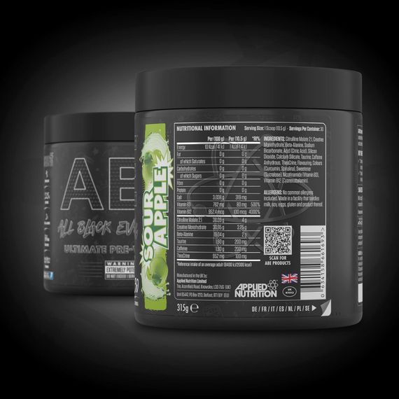 Передтренувальний комплекс Applied Nutrition ABE 315 g (Sour Apple) | Зображення 1