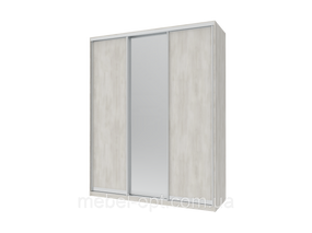 Шафа купе Сіті Лайт Doros Біле дерево 2 ДСП / 1 Дзеркало 180х60х225 (44900006)
