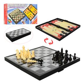 Шахматы магнитные Bambi 2029, 3 в 1 Шахматы, шашки, нарды