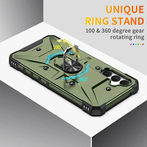 Ударопрочный чехол Pathfinder Ring для Samsung Galaxy A14 4G/5G Зеленый / Army Green | Зображення 2