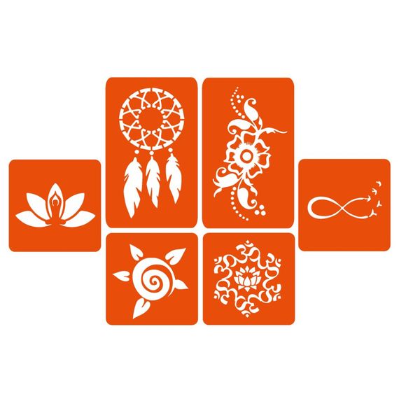 Набір хни з трафаретами для біо-тату №2 henna-set-02 | Зображення 3