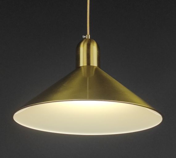 Люстра підвісна на 1 лампочку 27717 Латунь 25-150х35х35 см. | Зображення 3