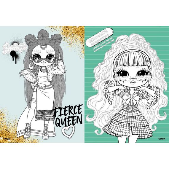 Детская книга-раскраска "L.O.L O.M.G. Queens 2" LCB15 со стикерами | Зображення 1