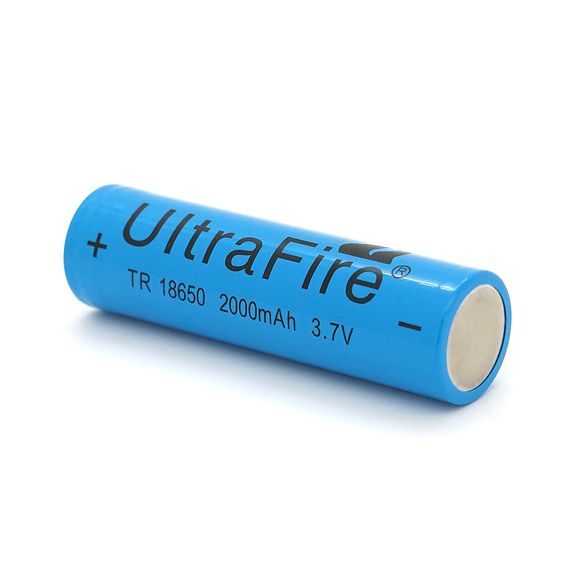 Акумулятор Li-ion UltraFire 18650 2000mAh 3.7V, Blue, 2 шт. в упаковці, ціна за 1 шт | Зображення 1