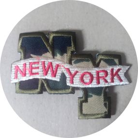 Нашивка на одежду (термо) New York 100*70 мм Зелений
