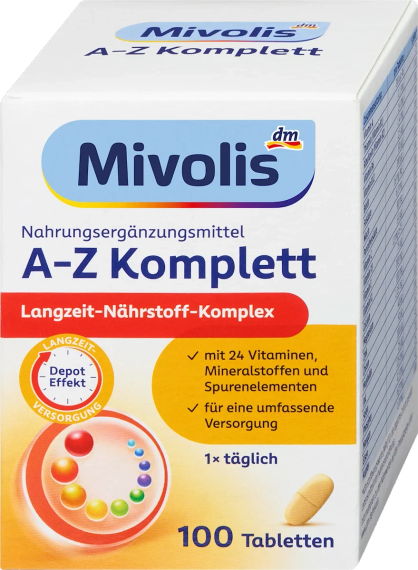 Мультивитамины Миволис "Mivolis" A-Z от А до Цинка витамины
