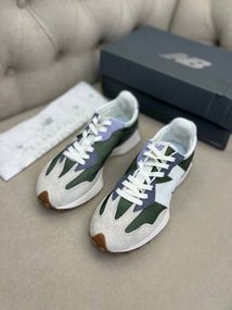 Кросівки чоловічі New Balance зелені замша та текстиль ob427-1