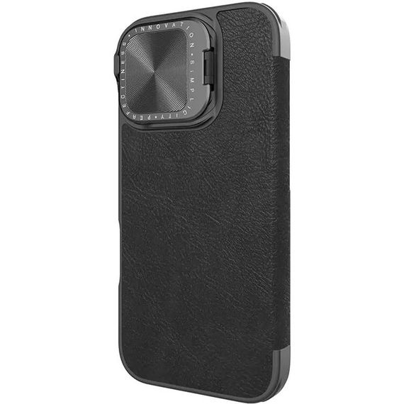 Шкіряний чохол-книжка Nillkin Qin Prop для Apple iPhone 16 (6.1") Black | Зображення 3