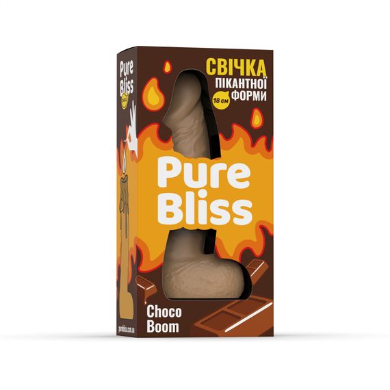 Свічка член Pure Bliss Choco Boom Brown, 18 см | Зображення 5