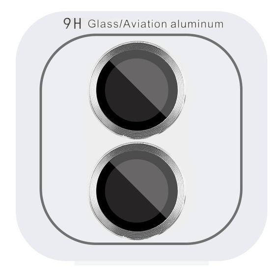 Захисне скло Metal Classic на камеру (у упак.) для Apple iPhone 16 (6.1") / 16 Plus (6.7") Срібний / Silver