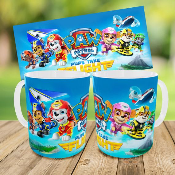 Набір: дитяча сумка-бананка+кружка Щенячий патруль 32х15см, бананка для хлопчика через плече на подарунок (01011) | Зображення 2