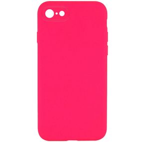 Чохол Silicone Case Square Full Camera Protective (AA) NOLOGO для Apple iPhone 6/6s (4.7") Рожевий / Barbie pink