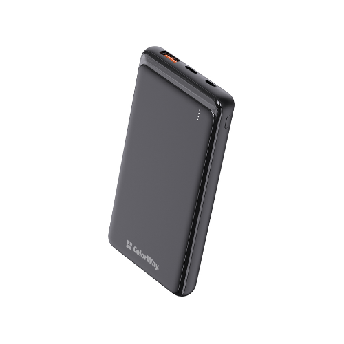 Павербанк 10000 mAh ColorWay CW-PB100LPG3BK-PD 18W QC+PD slim світлодіодний індикатор чорний | Зображення 8