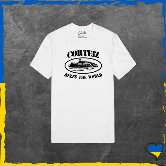 Футболка унісекс Corteiz футболка з бавовни базова Білий, XS/S