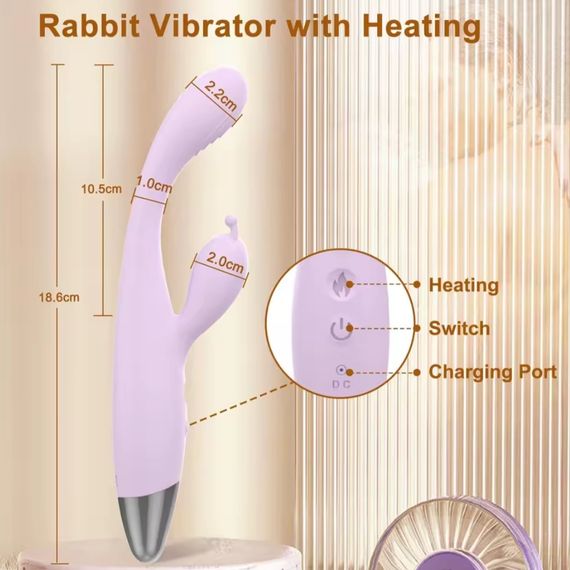 Вибратор- кролик с подогревом "Snail G stimulant", цвет фиолетовый, 12 режимов вибрации sexstyle | Зображення 3