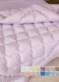 Ковдра полуторна стьобана з мікрофібри Damani 21889 150х210 см блакитна