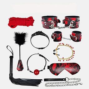Набір бдсм DS Fetish Lanwan Restraints Kit у валізі 10 предметів Sex Aura