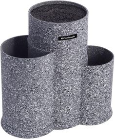 Підставка-колода Ofenbach Grey Marble для кухонних ножів 23х13х22см, потрійна кругла
