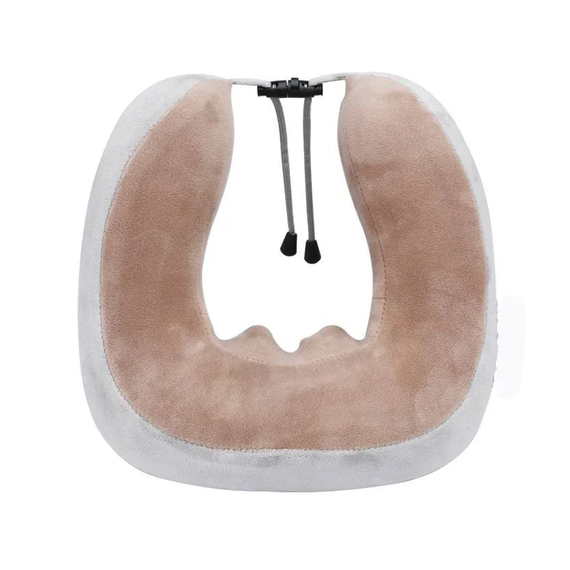 Массажная подушка для шеи с памятью U-Shaped Upgrade Vibration Pillow от батареек | Зображення 5