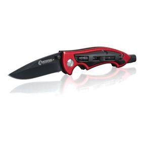 Ніж складаний, ручка алюміній + пластик, 4 викруткові насадки INTERTOOL HT-0592