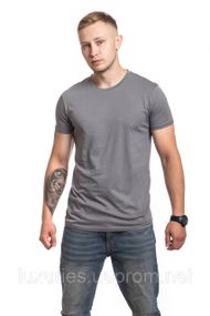 Мужская футболка Серая, футболка классическая мужская OverSize, футболка летняя, стильная мужская футболка XXL