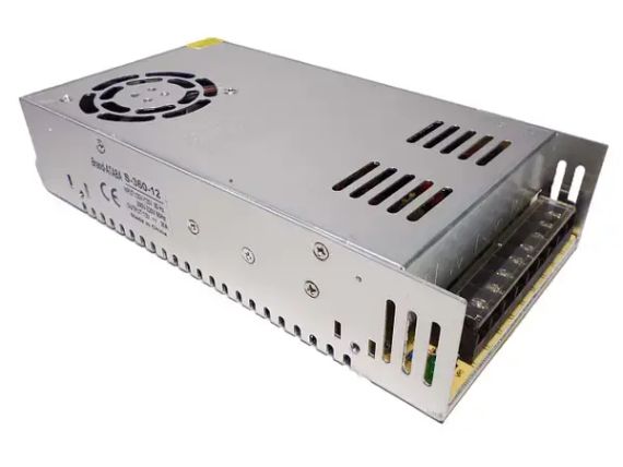 Адаптер / блок живлення 12V 30A, в металевому корпусі / Трансформатор для світлодіодної стрічки | Зображення 1