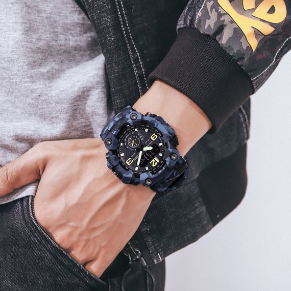 Чоловічий годинник Skmei 1637 Blue-Military | Зображення 2
