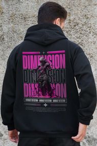 Утеплене зіп худі на флісі зіпер з принтом Dimension Without Kane Black