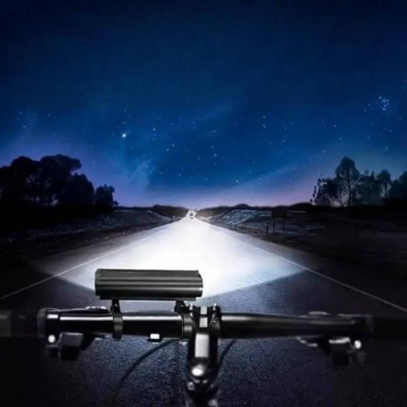 Велофара мощная FY-339B-5LED(Беля + желтая) Черная