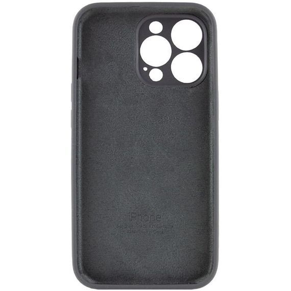 Чохол Silicone Case Full Camera Protective (AA) для Apple iPhone 13 Pro (6.1") Сірий / Dark Gray | Зображення 3