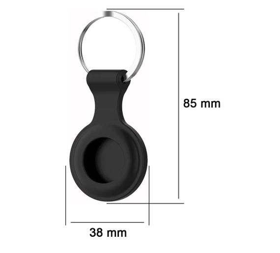 Силіконовий чохол брелок Primo SS2 для мітки трекера Apple AirTag - Black | Зображення 2