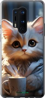 Чохол на OnePlus 8 Pro Білий кіт "5646u-1896-2448"