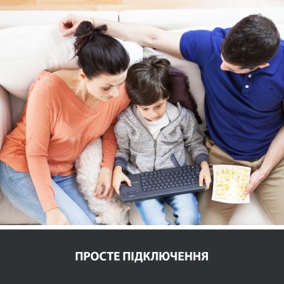 Клавіатура Logitech K400 Plus Touch Wireless UA Black (920-007145) (920-007145) | Зображення 4
