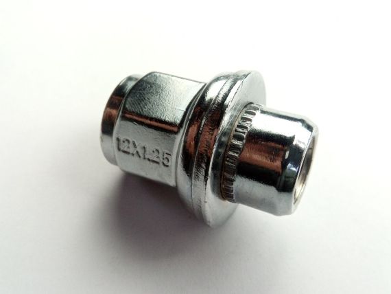 Гайка колеса М12х37,5х1,25 хром/з шайбою/ключ 21 (NISSAN) | Зображення 1