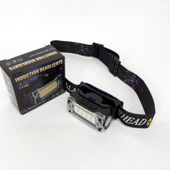 Ліхтар налобний YY-19C-5SMD+COB white+yellow+red Motion Sensor, Потужний світлодіодний ліхтарик OI-233 на голову | Зображення 5